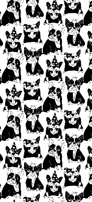 Modern roller blind Drawn dogs