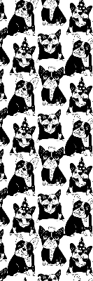 Modern roller blind Drawn dogs