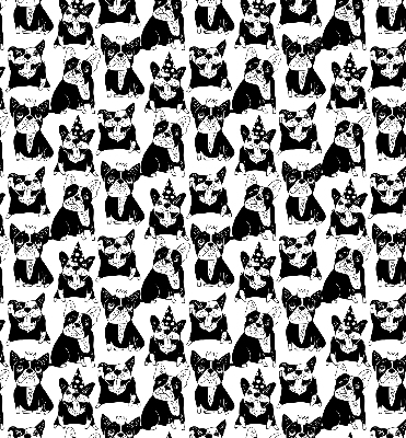 Modern roller blind Drawn dogs