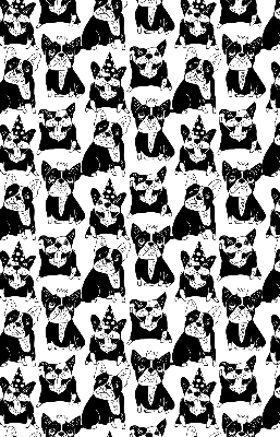 Modern roller blind Drawn dogs