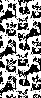 Modern roller blind Drawn dogs