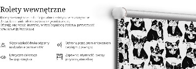 Modern roller blind Drawn dogs