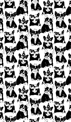 Modern roller blind Drawn dogs