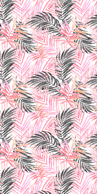 Roller blind for large window Pink and black leaves