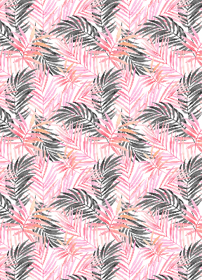 Roller blind for large window Pink and black leaves