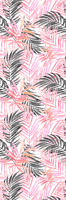 Roller blind for large window Pink and black leaves