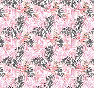 Roller blind for large window Pink and black leaves