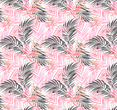Roller blind for large window Pink and black leaves