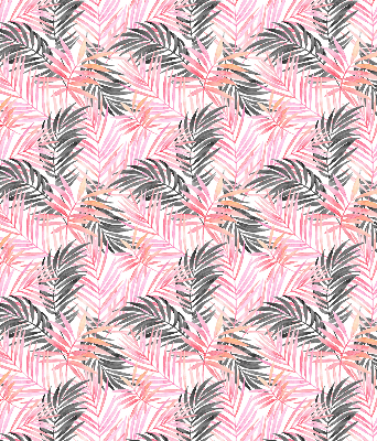 Roller blind for large window Pink and black leaves