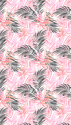 Roller blind for large window Pink and black leaves