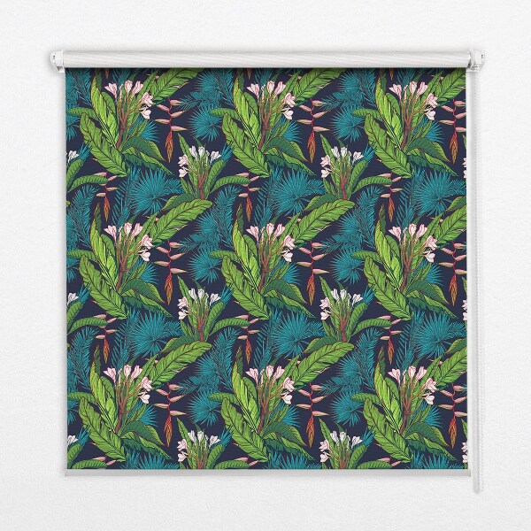 Fabric roller blind Exotic plants