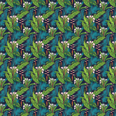 Fabric roller blind Exotic plants