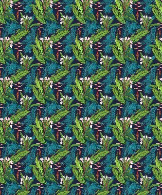 Fabric roller blind Exotic plants