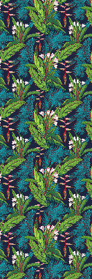 Fabric roller blind Exotic plants