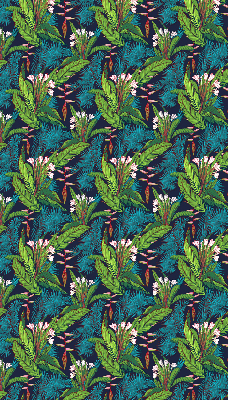 Fabric roller blind Exotic plants