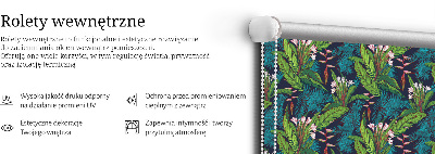 Fabric roller blind Exotic plants