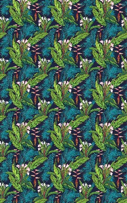 Fabric roller blind Exotic plants