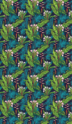 Fabric roller blind Exotic plants
