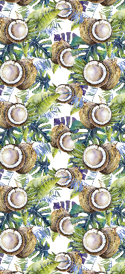 Modern roller blind Coconuts and their leaves