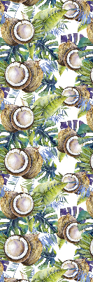 Modern roller blind Coconuts and their leaves