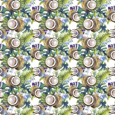 Modern roller blind Coconuts and their leaves