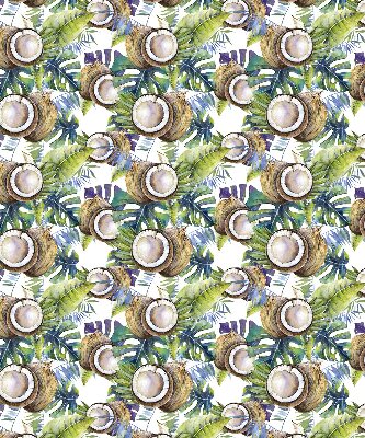 Modern roller blind Coconuts and their leaves