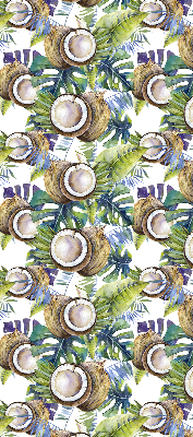 Modern roller blind Coconuts and their leaves