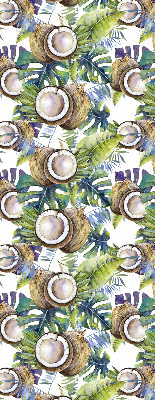 Modern roller blind Coconuts and their leaves