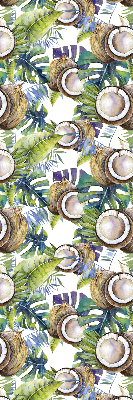 Modern roller blind Coconuts and their leaves