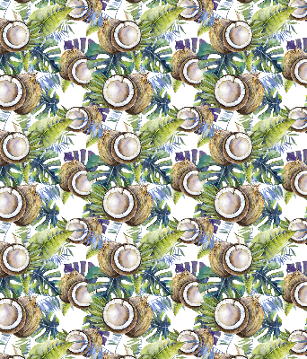 Modern roller blind Coconuts and their leaves