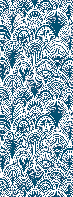 Fabric roller blind Blue pattern