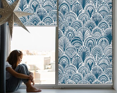 Fabric roller blind Blue pattern