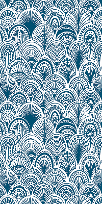 Fabric roller blind Blue pattern