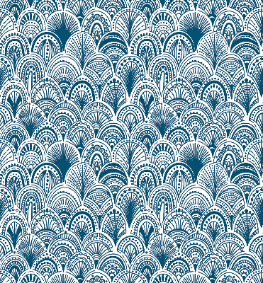 Fabric roller blind Blue pattern