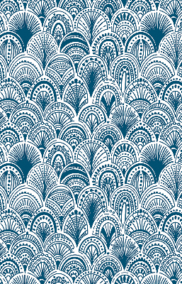 Fabric roller blind Blue pattern