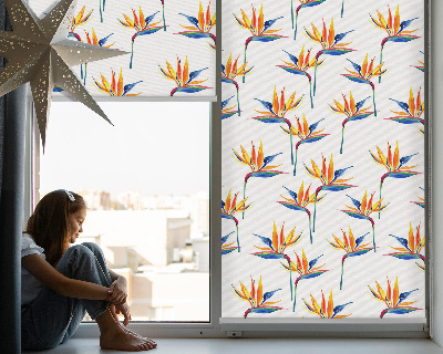 Roller blind for large window Colorful leaves
