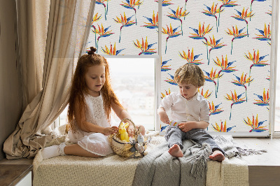 Roller blind for large window Colorful leaves