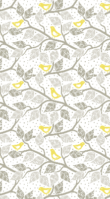 Roller blind for large window Yellow birds on gray branches