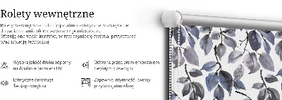 Fabric roller blind Dark leaves