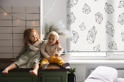 Roller blind for large window Geometric shapes