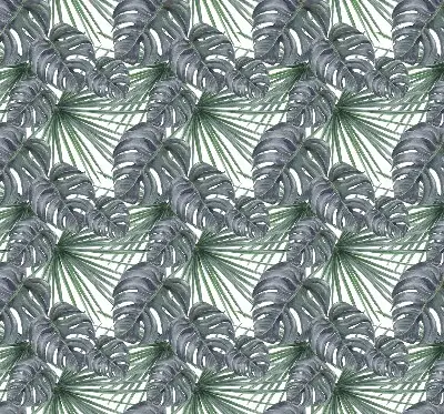 Fabric roller blind leaves design