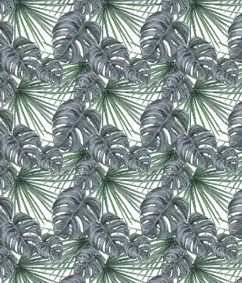 Fabric roller blind leaves design