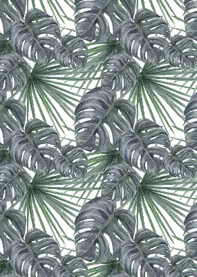 Fabric roller blind leaves design