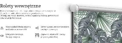 Fabric roller blind leaves design