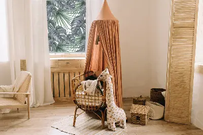 Fabric roller blind leaves design