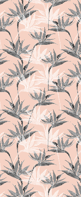 Modern roller blind Gray flowers