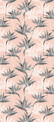 Modern roller blind Gray flowers