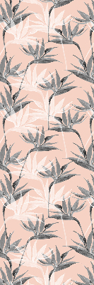 Modern roller blind Gray flowers