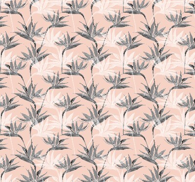 Modern roller blind Gray flowers