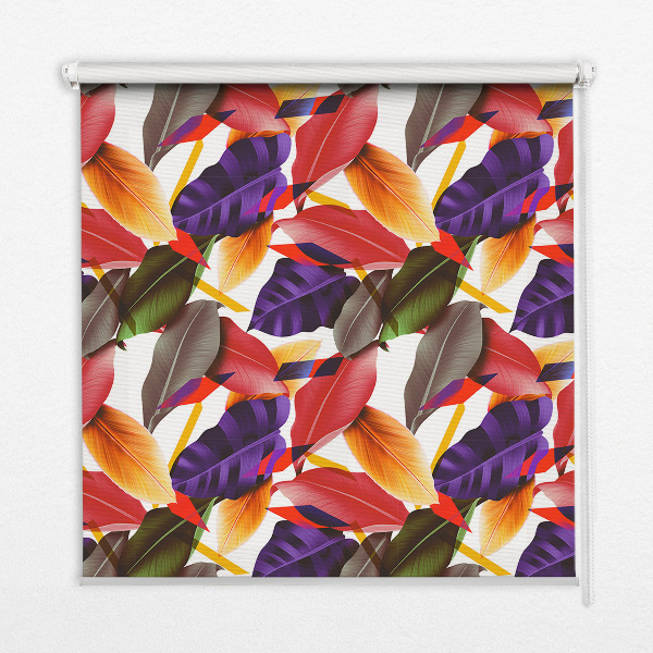 Roller blind for large window Colorful leaves